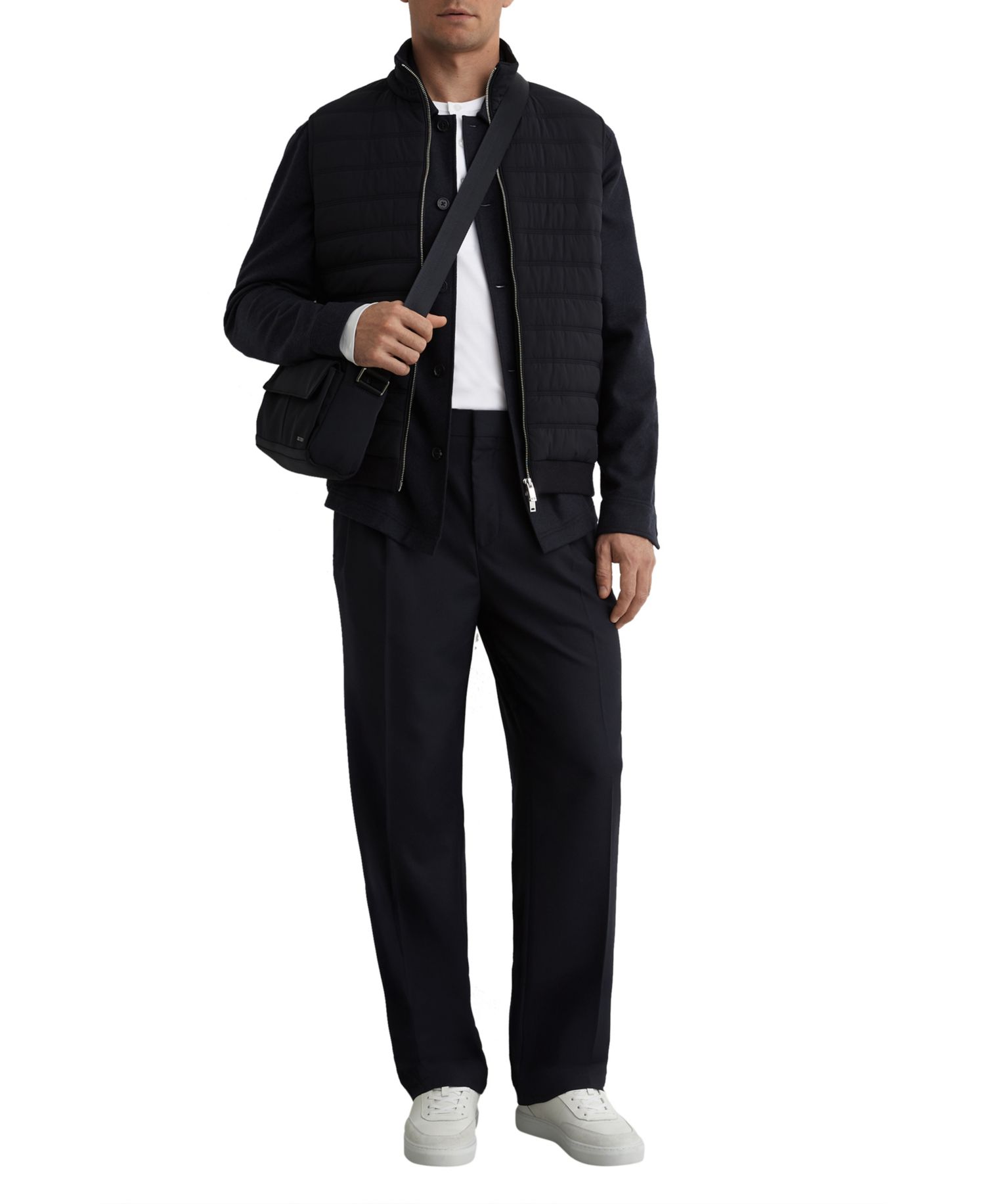Men's Newford Funnel-Neck Quilted Knit Gilet