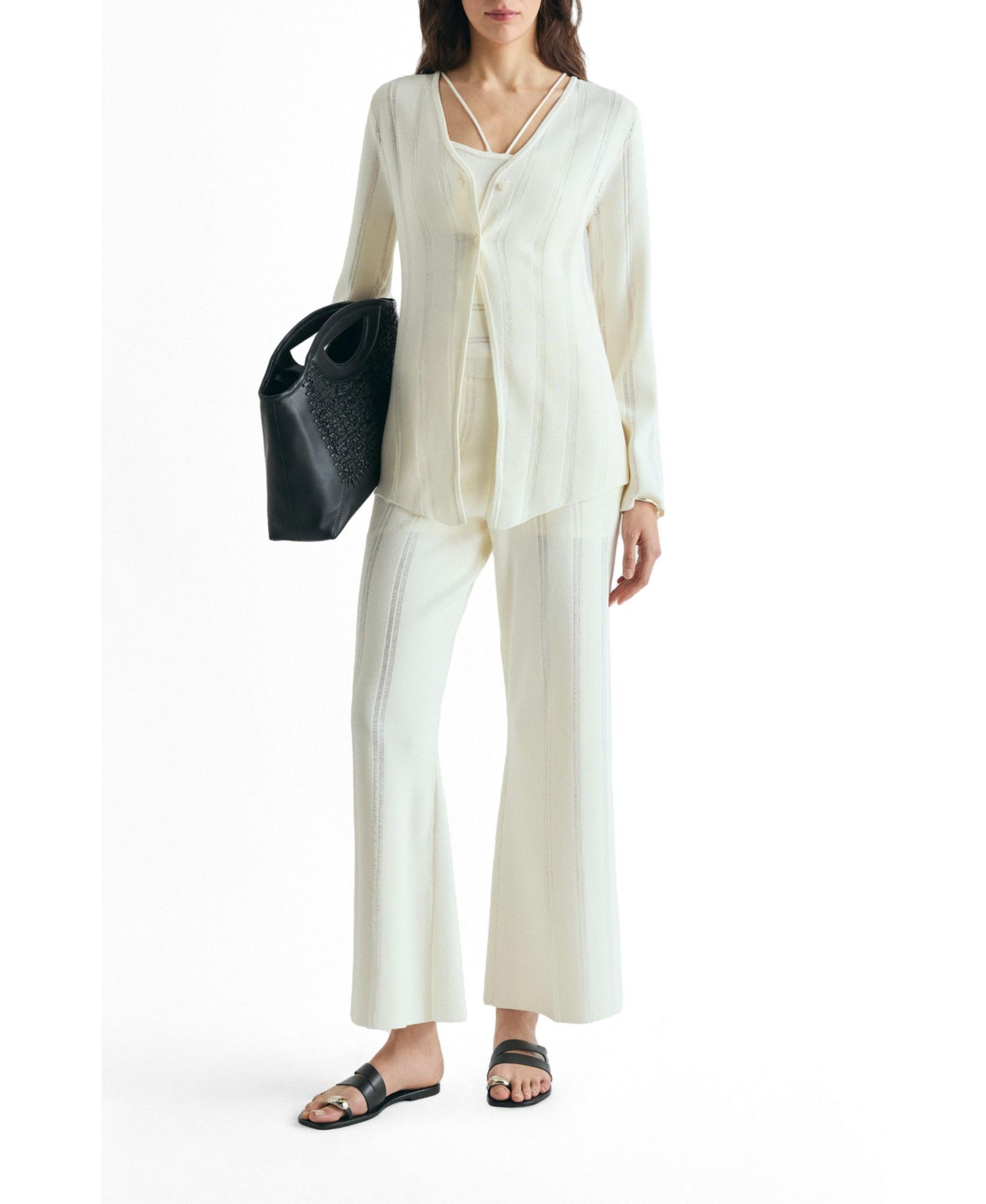 Women's Slanted Knit Cardigan