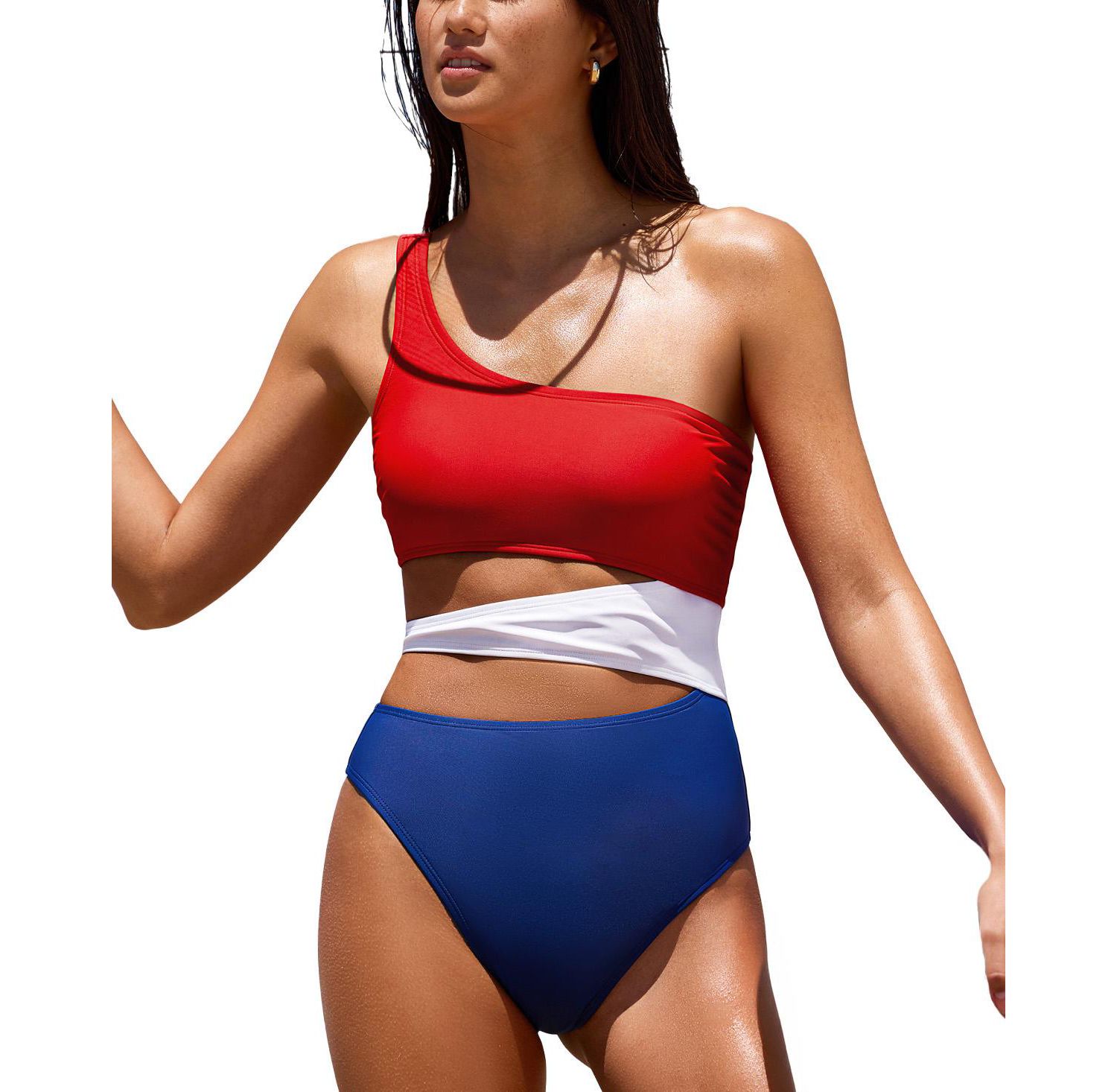 Women's July Mood Colorblock Americana One-Piece Swimsuit