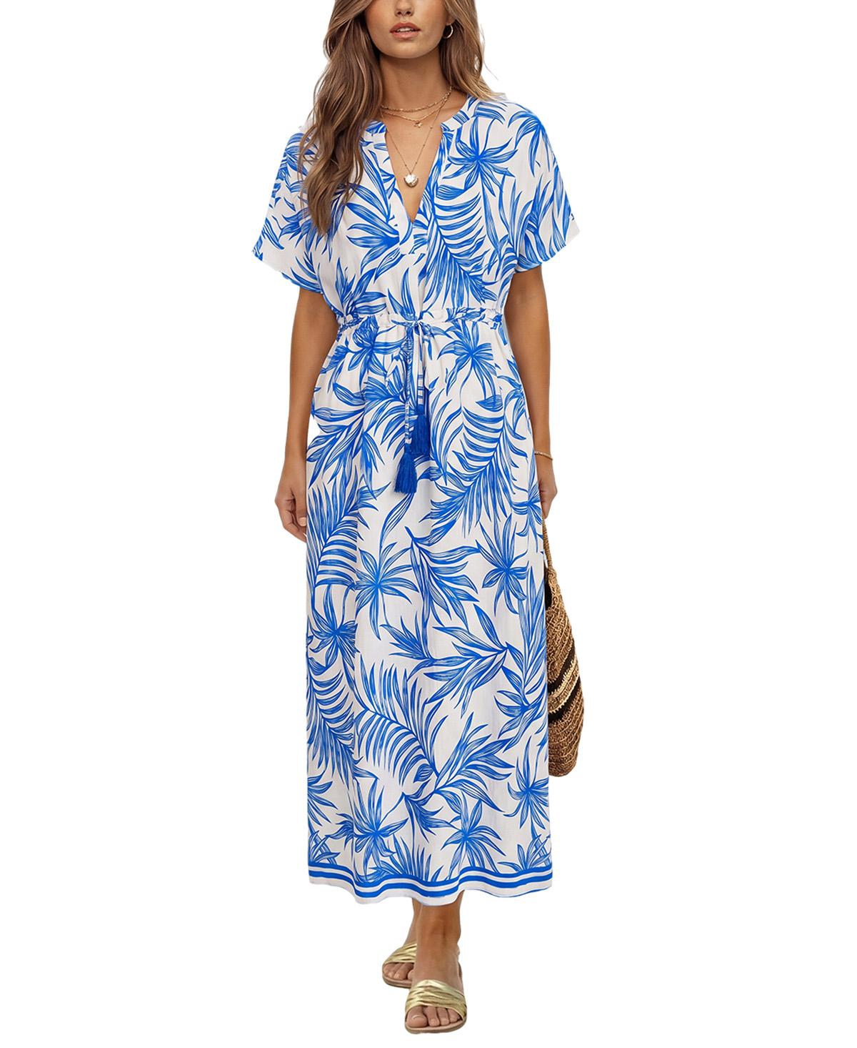 Cupshe Women's Saltwater Tide Tropical Maxi Beach Dress