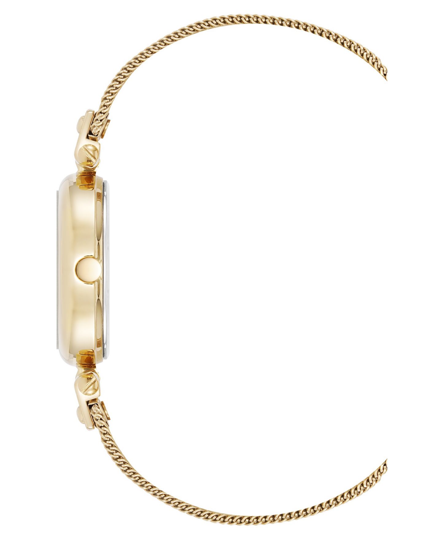 Женские часы Anne Klein Quartz Oval Gold-Tone Stainless Steel Mesh 26mm — фото 3