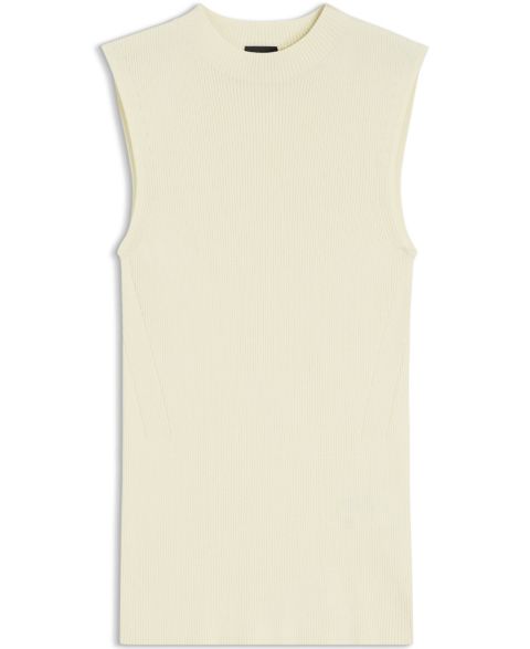 Женский топ Hugo Boss BOSS by Slim-Fit Ribbed-Knit, цвет: Бежевый
