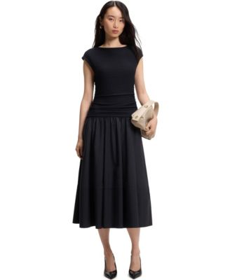 BOSS by Women's Structured-Jersey Slim-Fit Dress