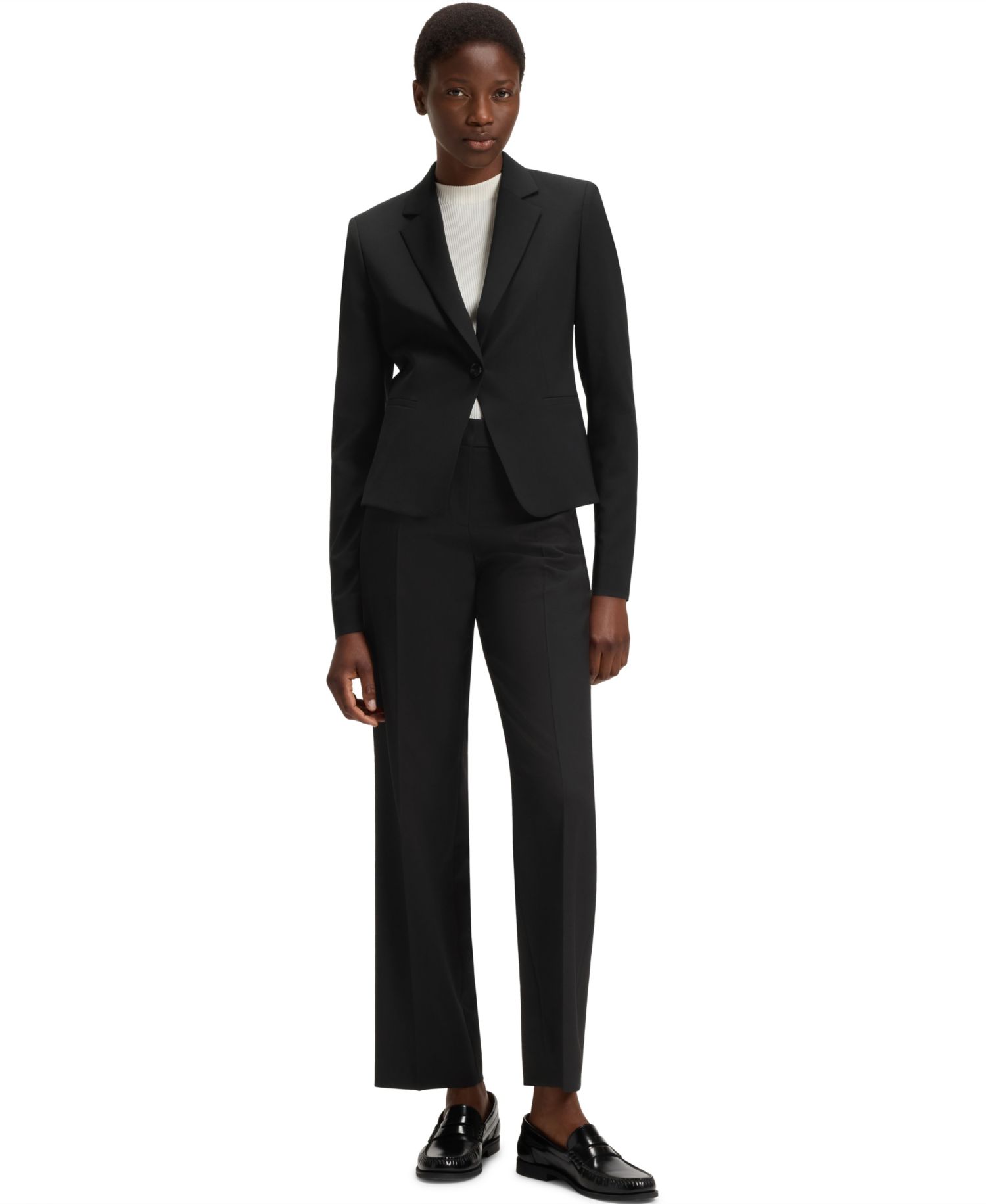 BOSS by Women's Regular-Fit Button-Up Blazer