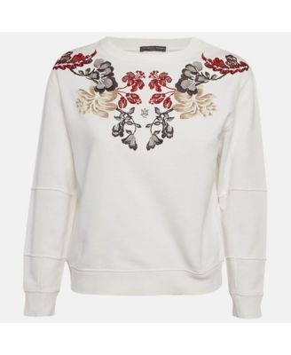 Women's Floral Embroidered Cotton Sweatshirt