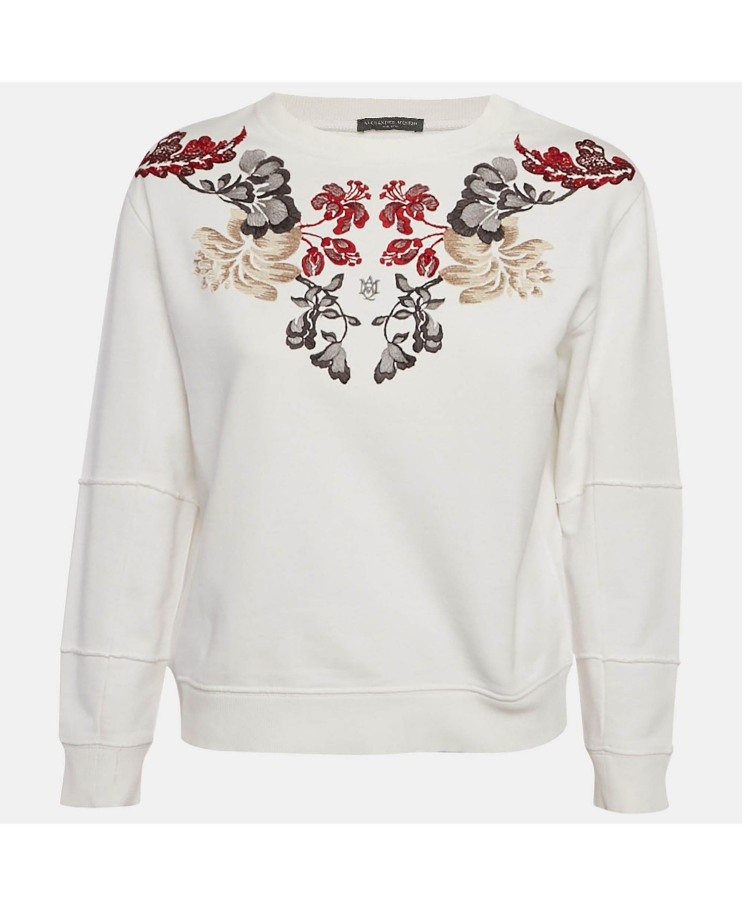 Women's Floral Embroidered Cotton Sweatshirt
