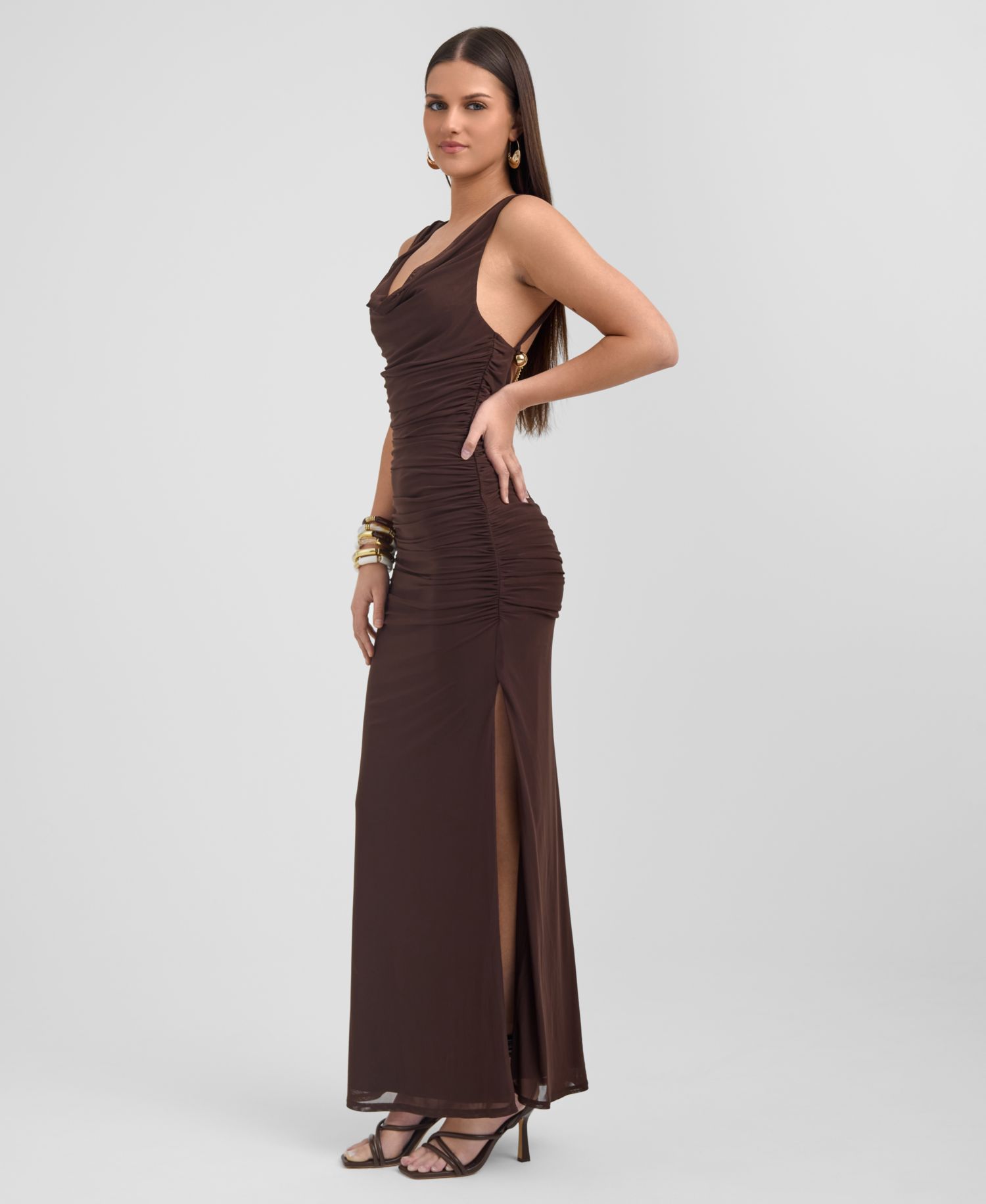 Women's Cowl Neck Maxi Dress