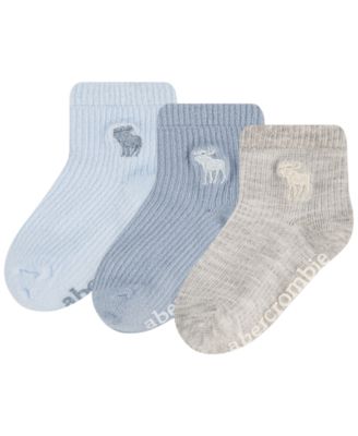 Boys' and Girls' 6M-4T Ribbed Socks, 3-Pack