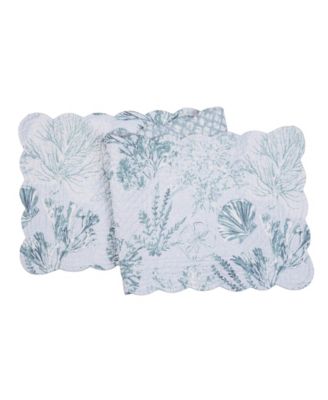 Cerulean Breeze Coastal Marine Print Quilted Table Runner 14" x 51