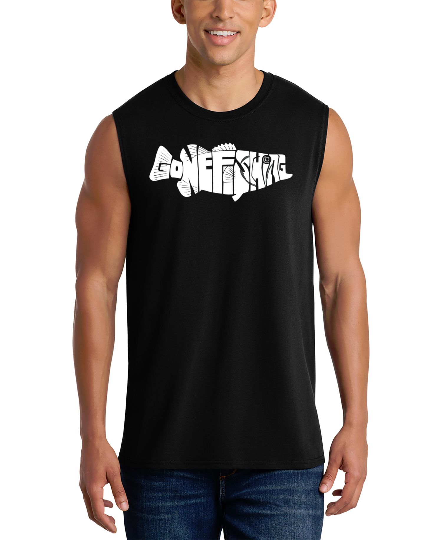 Men's Gone Fishing Graphic Tank Top