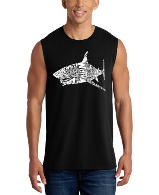 Men's Shark Word Art Tank Top