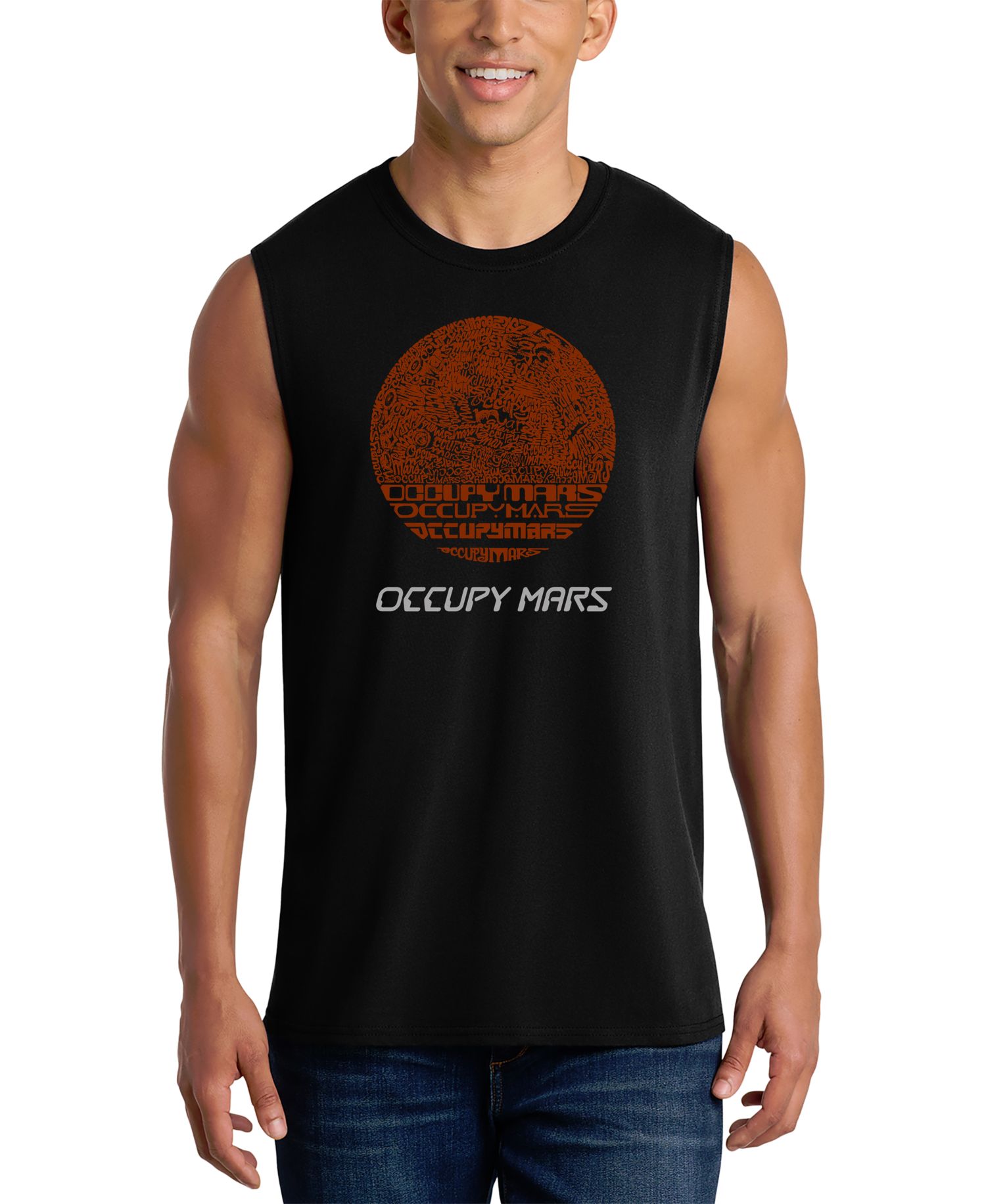 Men's Occupy Mars Planet Graphic Tank Top