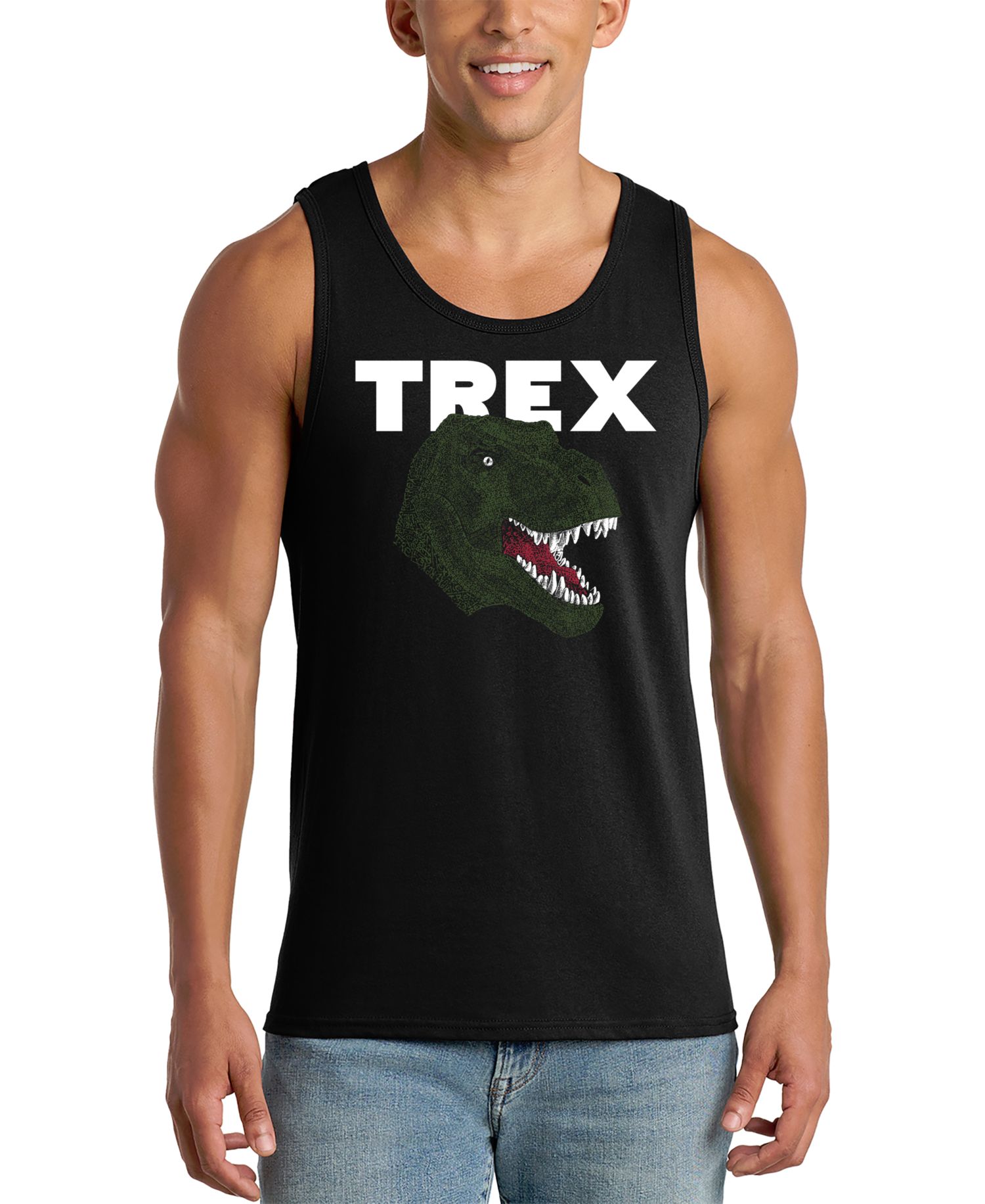 Men's T-Rex Dinosaur Graphic Tank Top