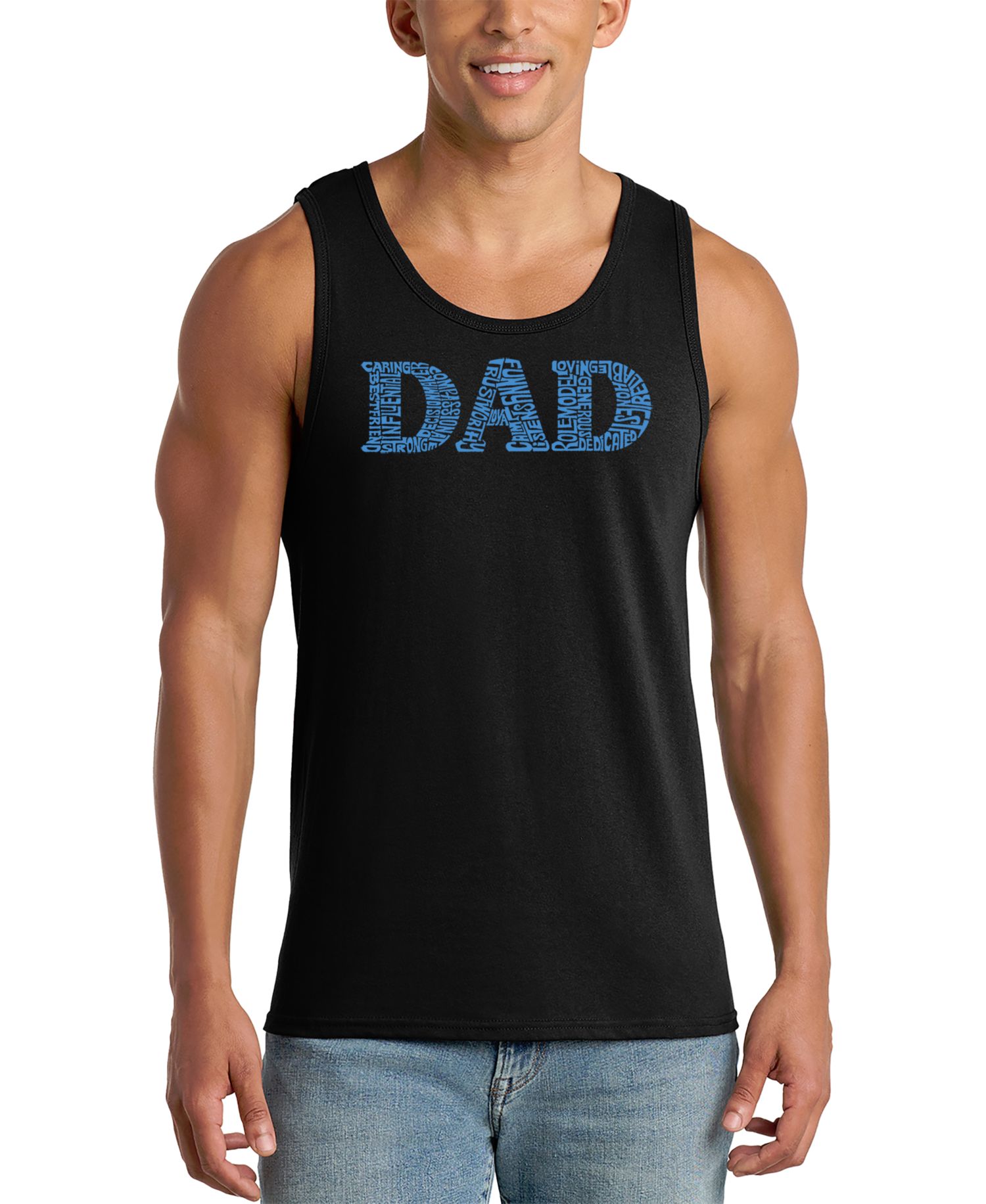 Men's Dad Word Art Graphic Tank Top
