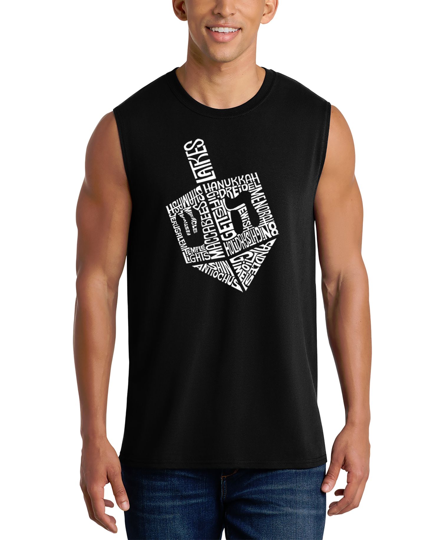 Men's Dreidel Hanukkah Graphic Tank Top