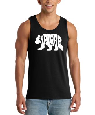 Men's Explore Word Art Graphic Tank Top