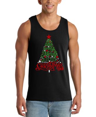 Men's Merry Christmas Tree Graphic Tank Top