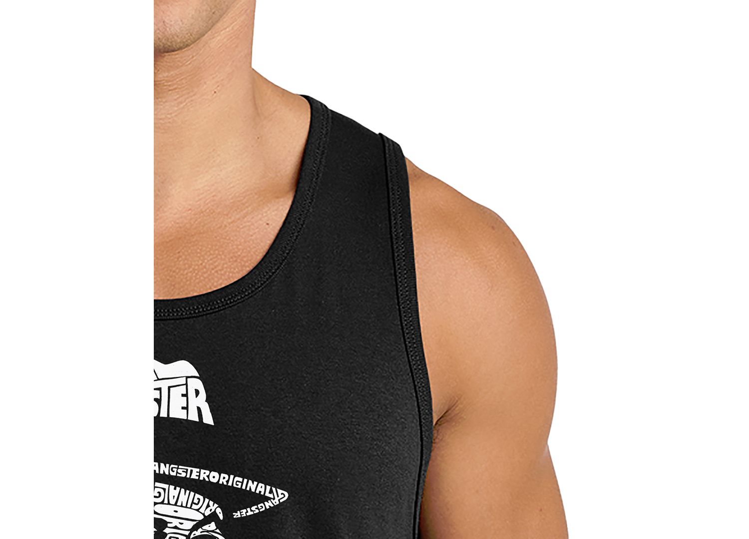 Men's Frank Sinatra Portrait Word Art Graphic Tank Top