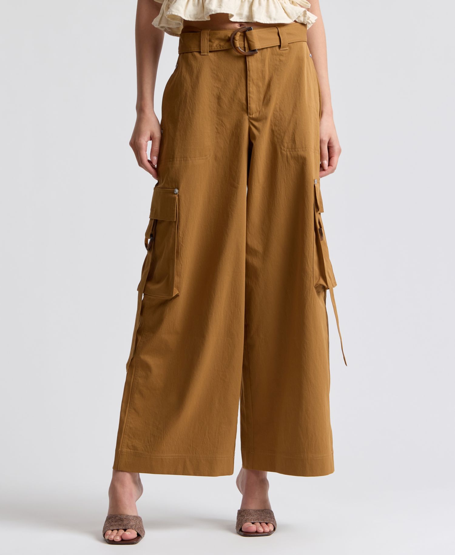 Women's Mid-Rise Wide-Leg Pants