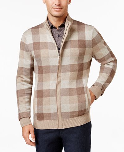 Tasso Elba Men's Soft Touch Zip-Up, Only at Macy's