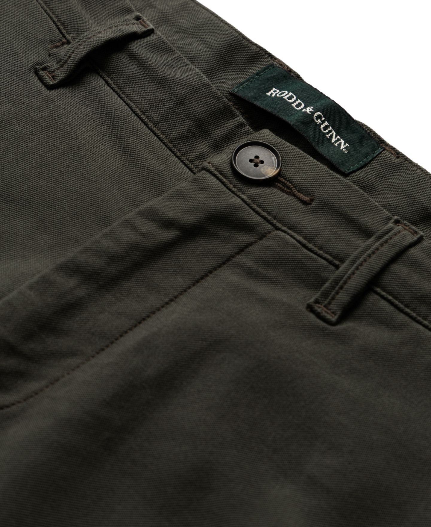 Мужские брюки Rodd & Gunn Motion Cotton Straight-Fit, цвет: Bayleaf — фото 10