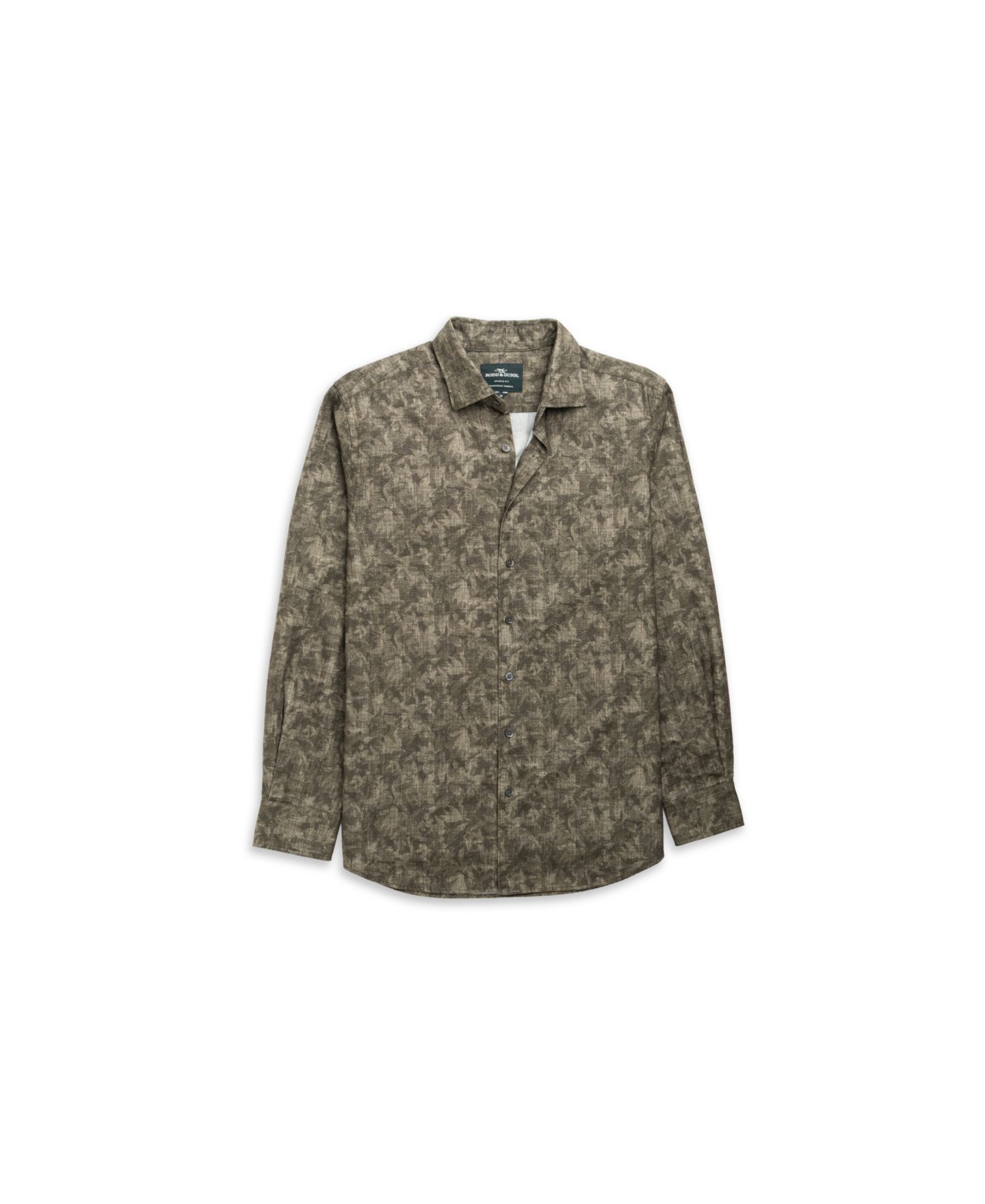 Мужская рубашка Rodd & Gunn Campbell Valley Slim-Fit Cotton, цвет: Мох — фото 3
