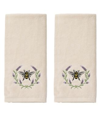 Bee Lavender 2-Piece Hand Towel Set