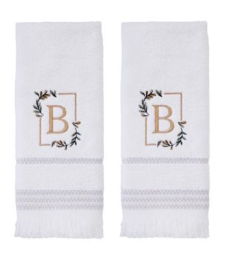 Everyday Monogram 2-Piece Hand Towel Set