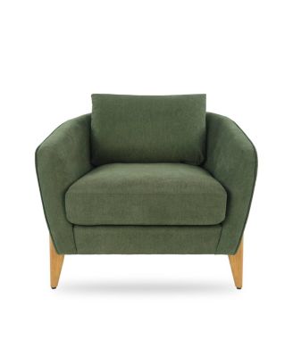 Streamdale Modern Upholstered Accent Chair with Back Pillow