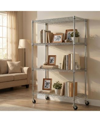  4-Tier Adjustable Heavy-Duty Wire Shelving Unit