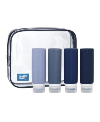 Travel Bottle Set 3-Piece, 90 ML Travel Size Silicone Travel Bottles with Clear Container Bag  (Navy Multicolor)