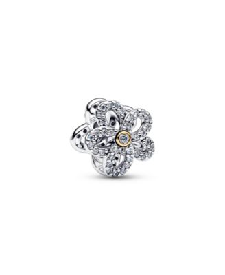 Pandora Pave Flower Openwork Charm - Clear