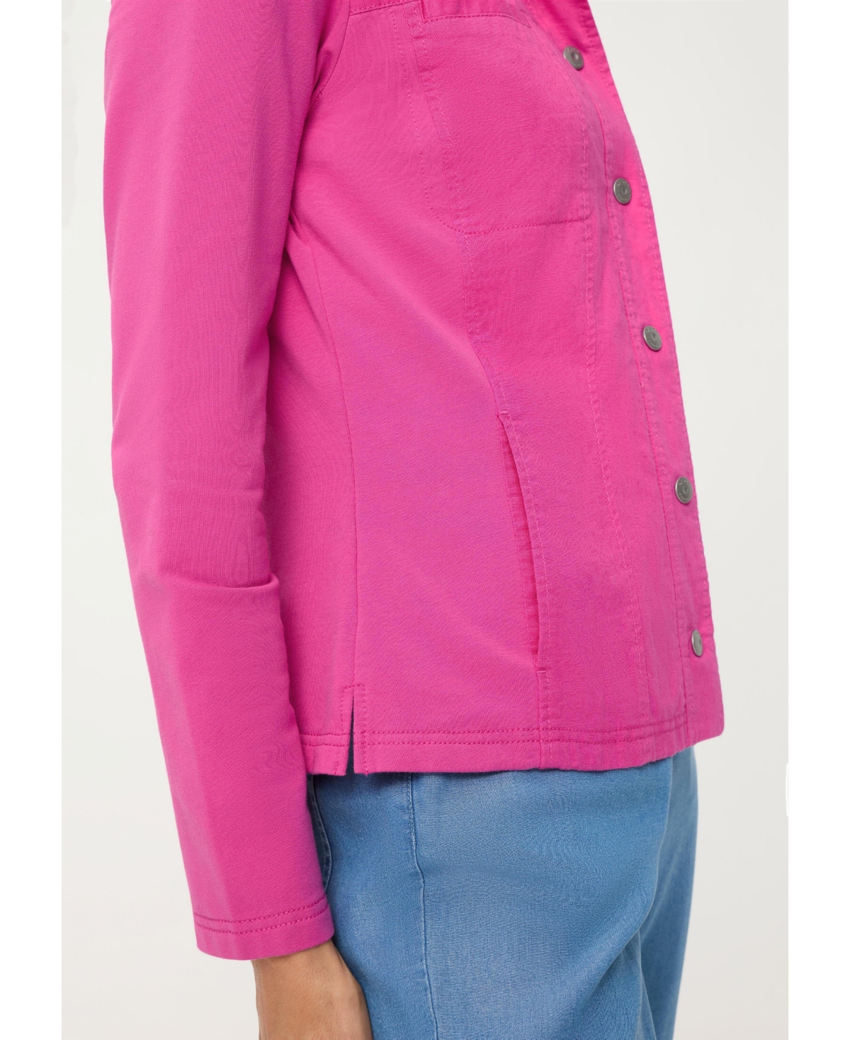 Olsen Women's Linen Mixed Media Jacket