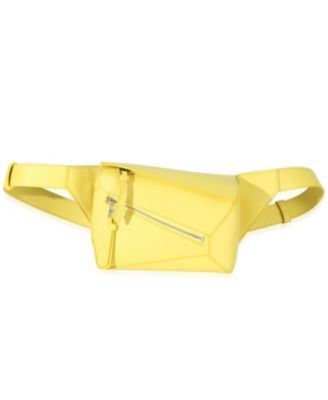 Yellow Calfskin Mini Puzzle Edge Bumbag