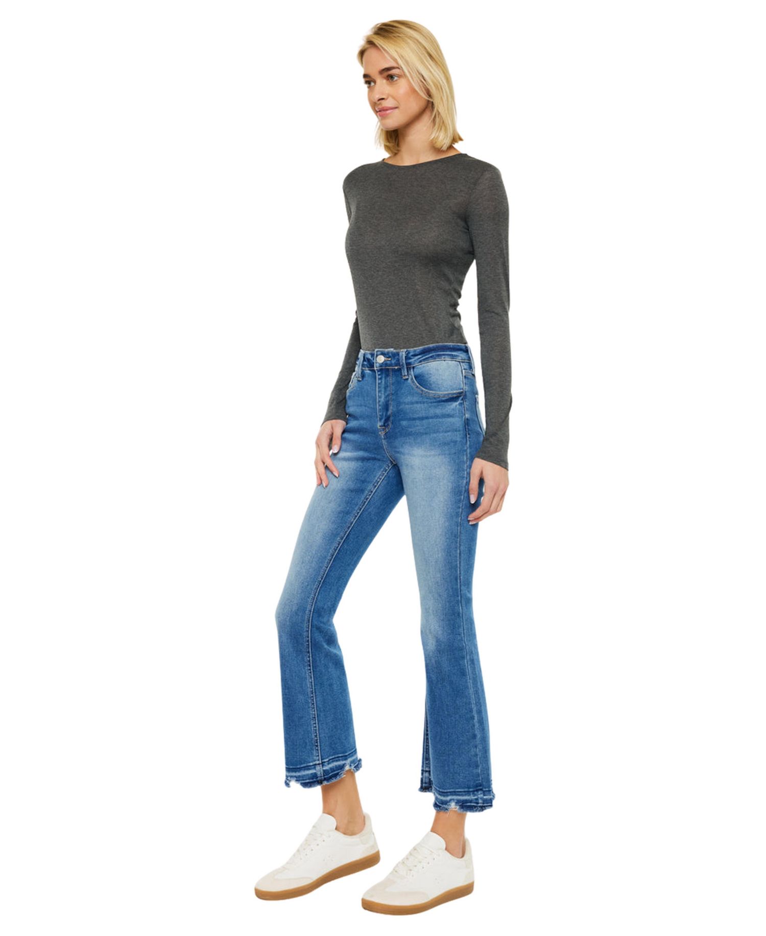 Women's Volumina High Rise Crop Bootcut Jeans