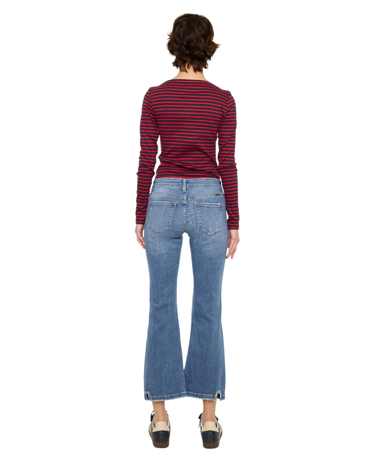Women's Savanna Mid Rise Crop Flare Jeans