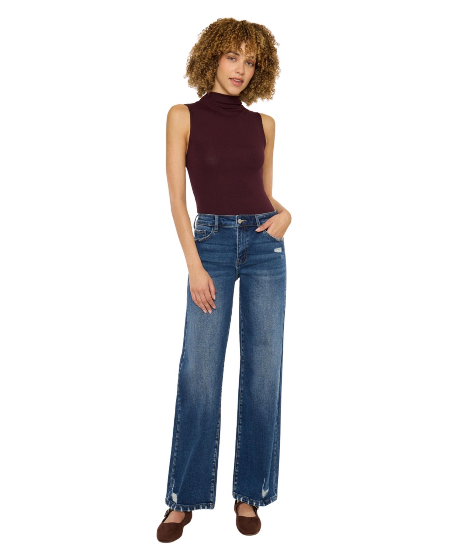 Women's Dania High Rise Wide-Leg Jeans