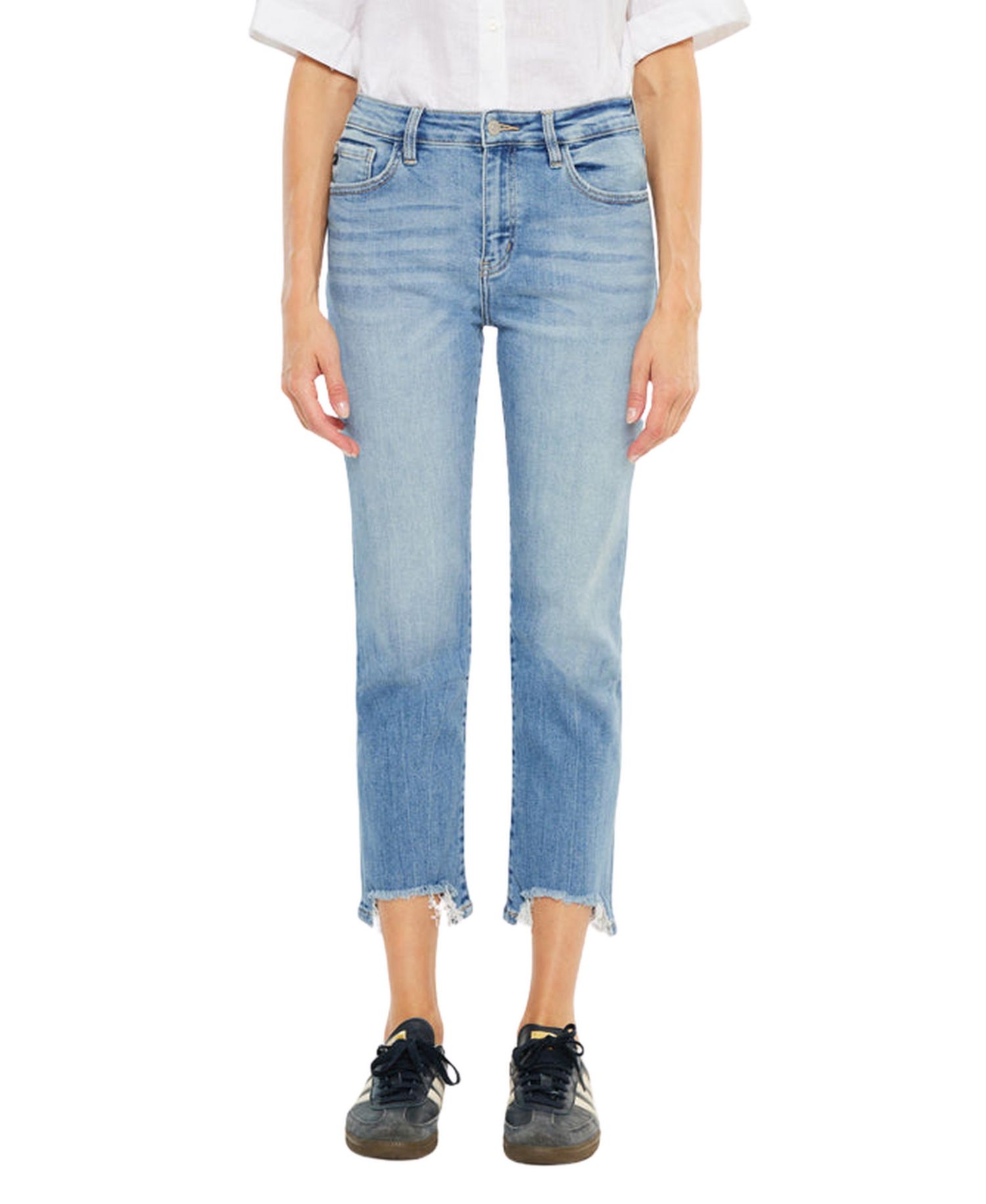 Women's Angela High Rise Slim Crop Straight Jeans