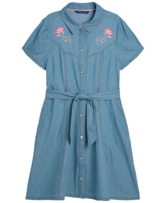 Girls' 4-6X Denim Dress