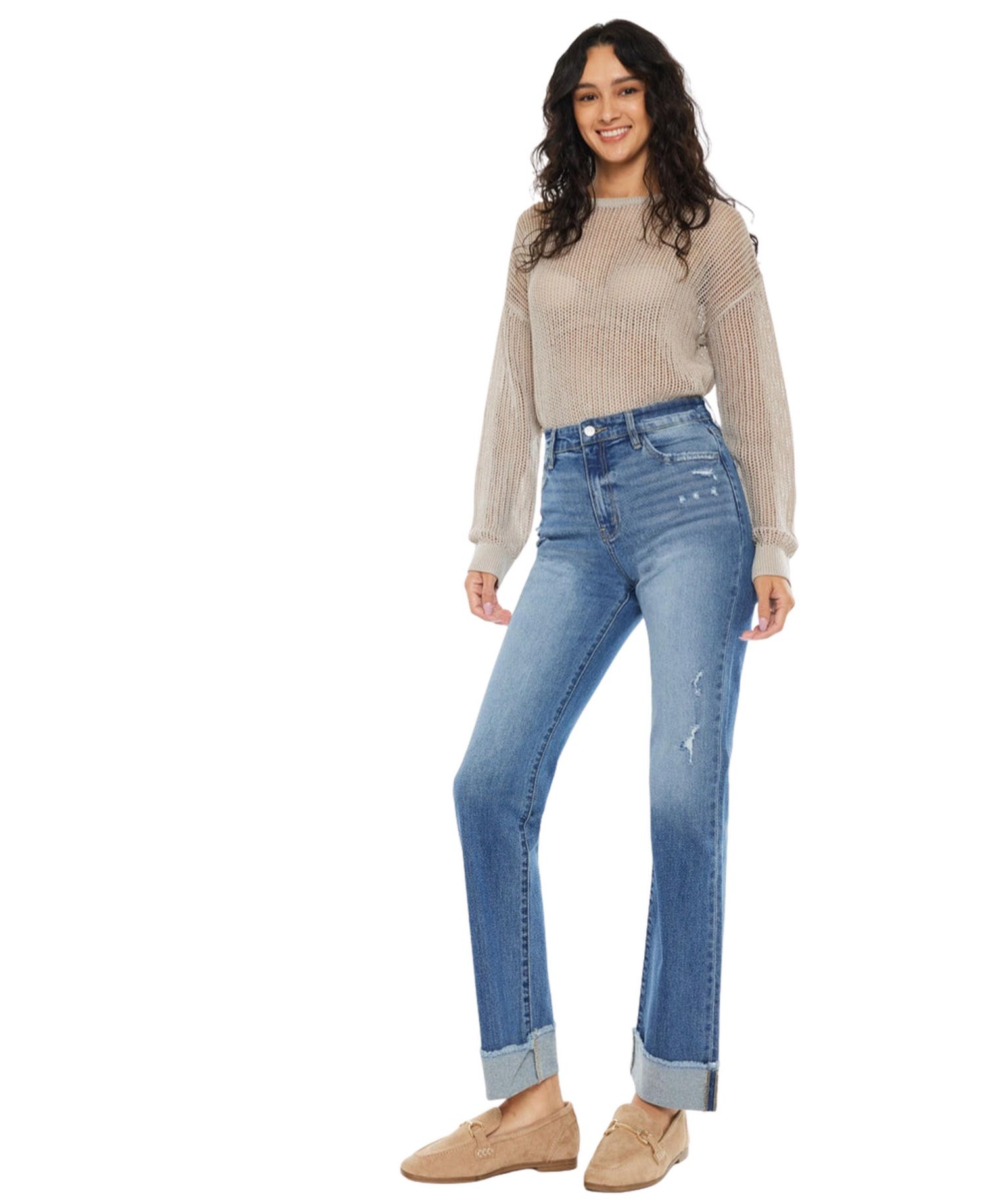 Women's Trini High-Rise Straight-Leg Jeans