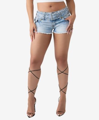 Women's Joey Low-Rise Wide Belt Flap Shorts