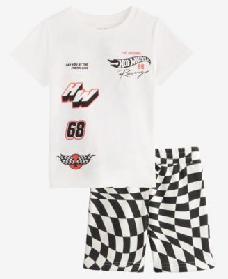 Toddler Boys' 12M-5T See You At The Finish Line Graphic T-Shirt and Shorts, 2-Piece Set