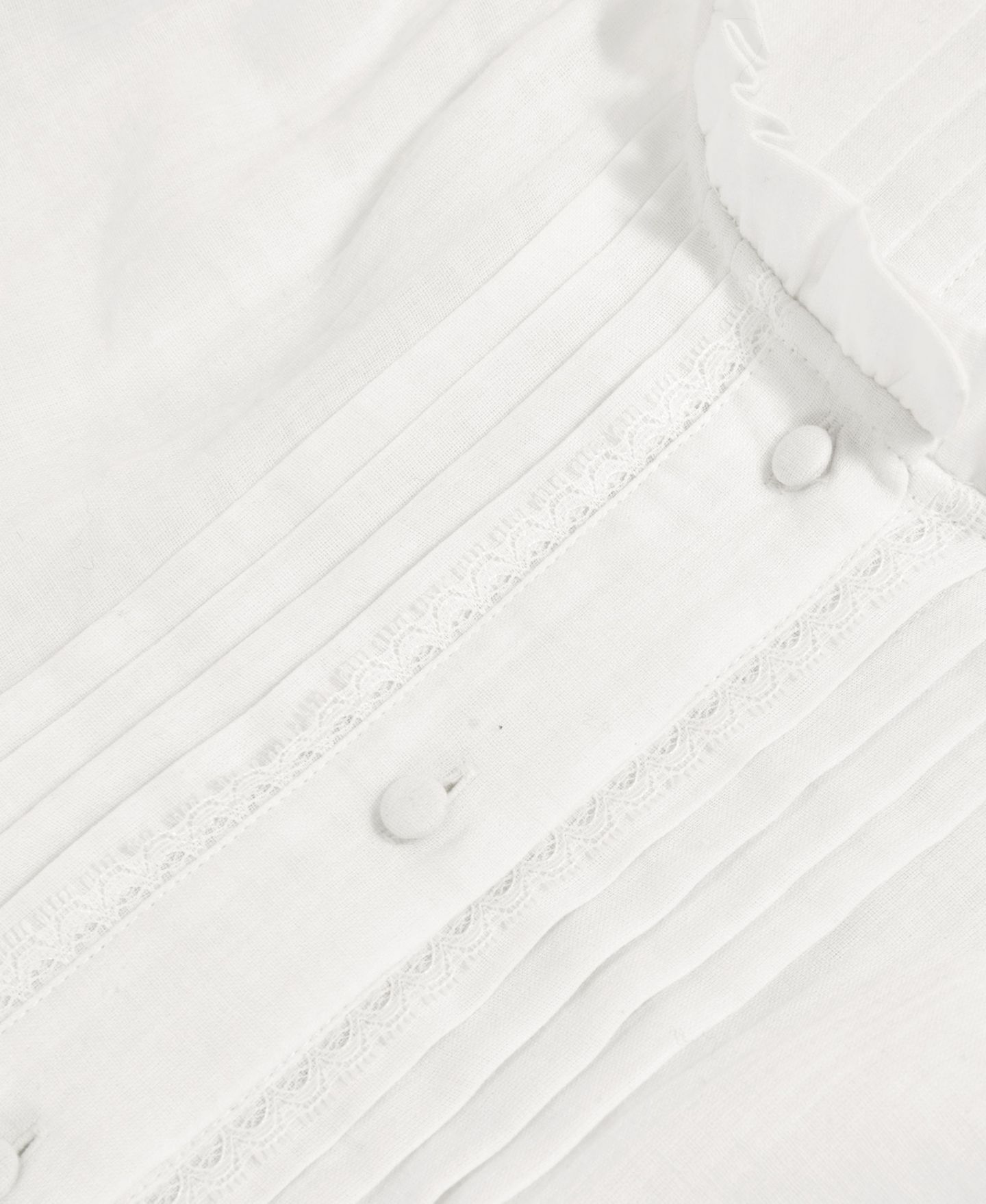 Женский топ REISS Cotton Cheesecloth Frill-Neck, цвет: Слоновая кость — фото 2