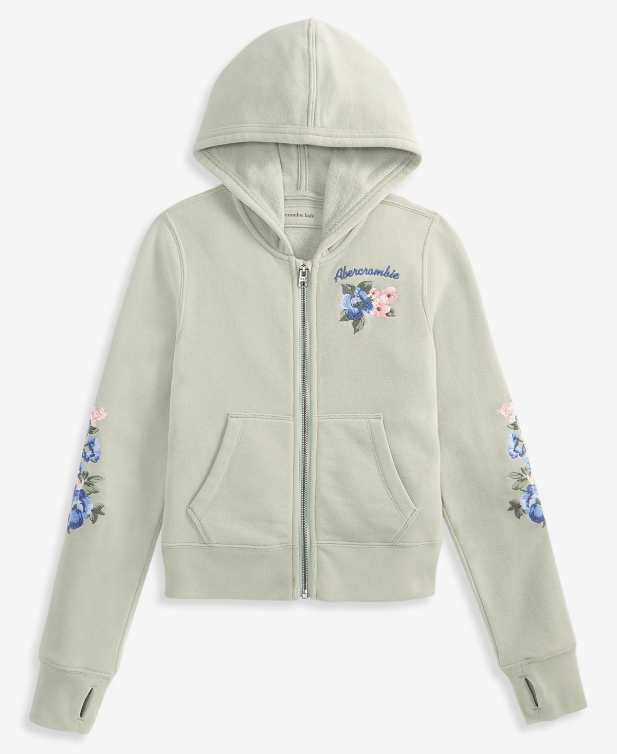 abercrombie kids Girls' 5-16 Floral Full-Zip Hoodie