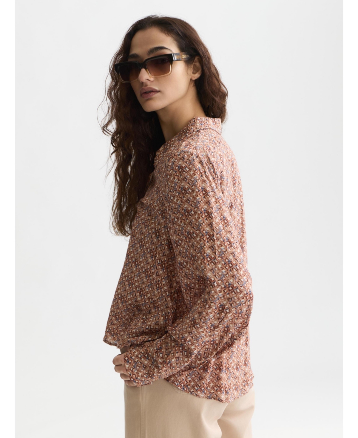 Scotch & Soda Women's Printed Relaxed Fit Tops and Tees