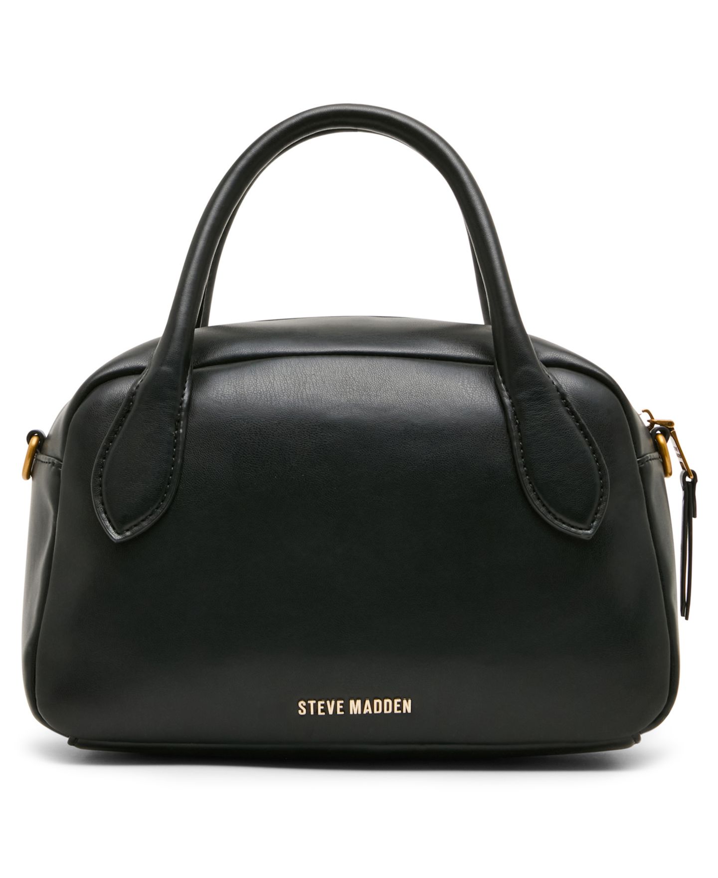 Женская сумка Steve Madden Aubrie Top Handle Small Satchel Handbag, цвет: Чёрный — фото 2