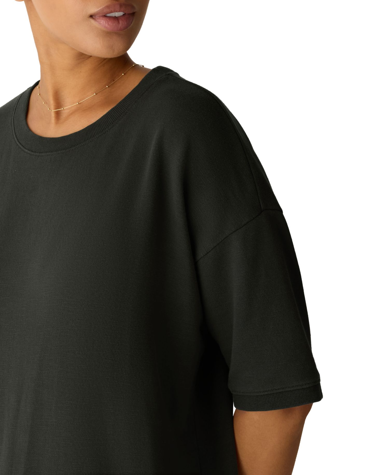 Women's Side Slit Crewneck Dress