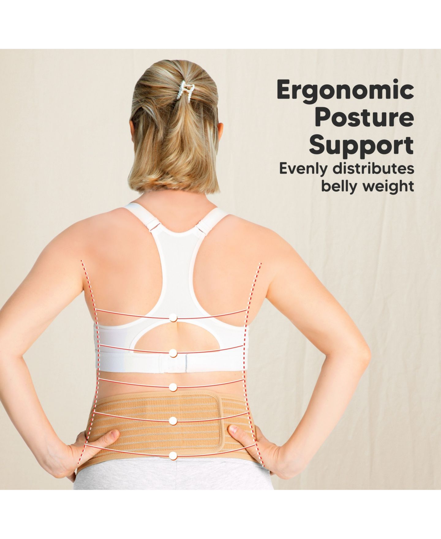 Женский ремень KeaBabies Maternity Belly Band for Pregnancy, Soft & Breathable Pregnancy Belly Support Belt, цвет: Слоновая кость — фото 4