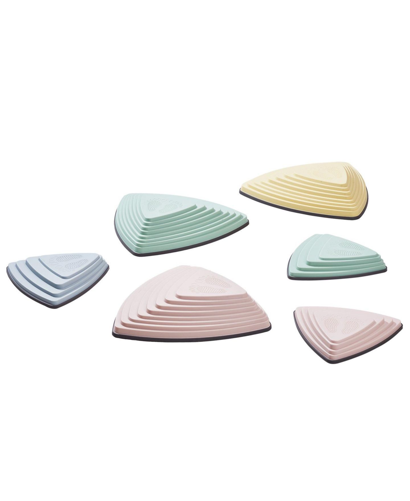 Детские игрушки Mecale Balance Stepping Stones for Kids, 6 Pieces Non-Slip Sensory Stones, 220 lbs Max, цвет: Серый — фото 11
