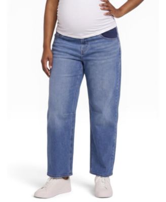 Women's Motherhood Under the Belly Dart Barrel Leg Jean